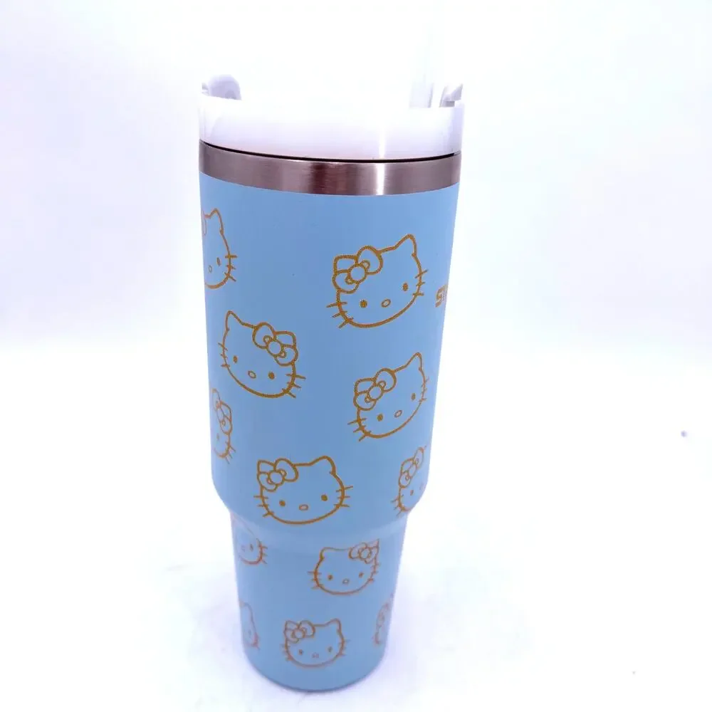 Stanley Hello Kitty Blue & Gold Logo 40 OZ Tumbler - Picture 6 of 8